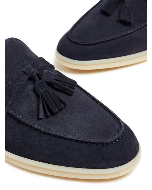 Scarosso Blue Leandra Suede Loafers