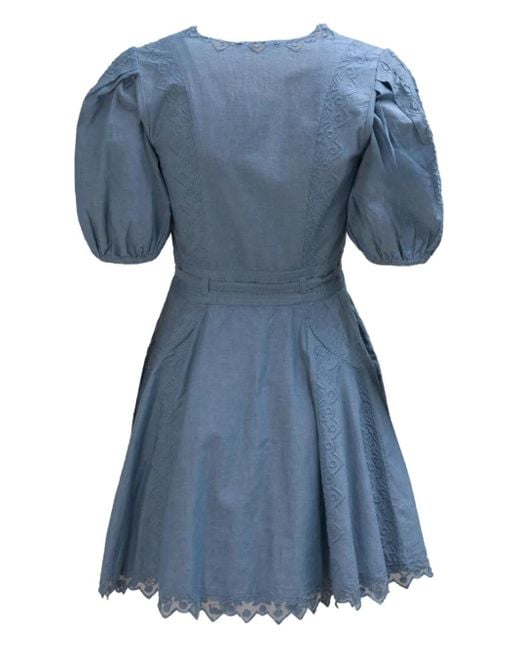 Ulla Johnson Blue Puff-Sleeve Dress