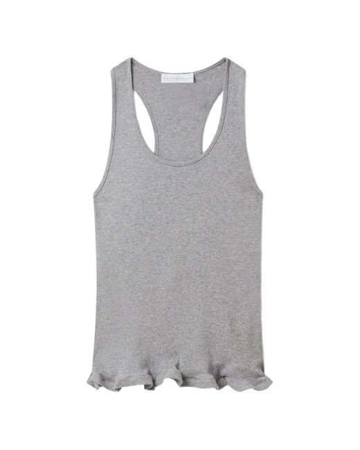 Stella McCartney Gray Ruffled-Hem Tank Top