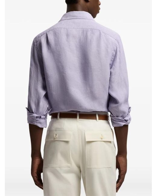 Ralph Lauren Purple Chest-Pocket Shirt for men