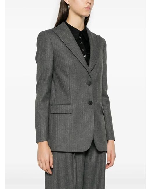 DR. HOPE Gray Pinstriped Blazer