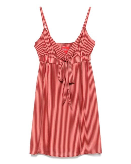 ..,merci Red Striped Mini Dress