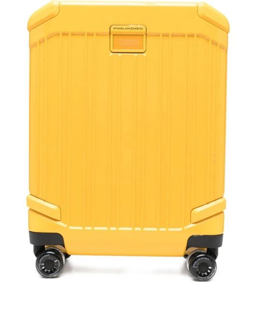 Piquadro Yellow Hardside Suitcase for men