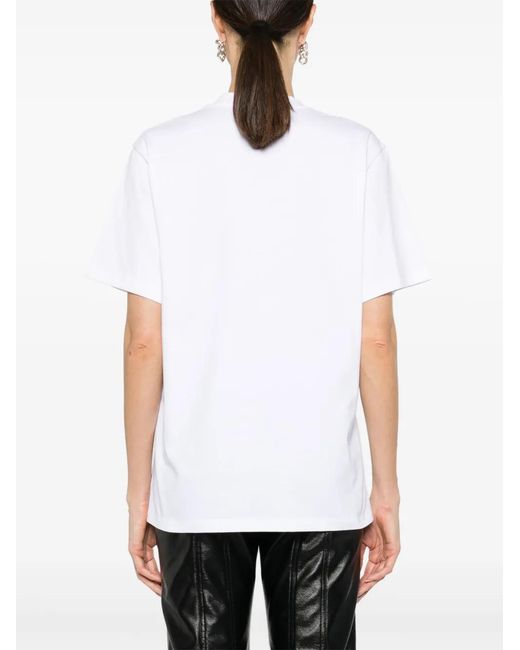 Stella McCartney White Cotton Logo Printed Tee