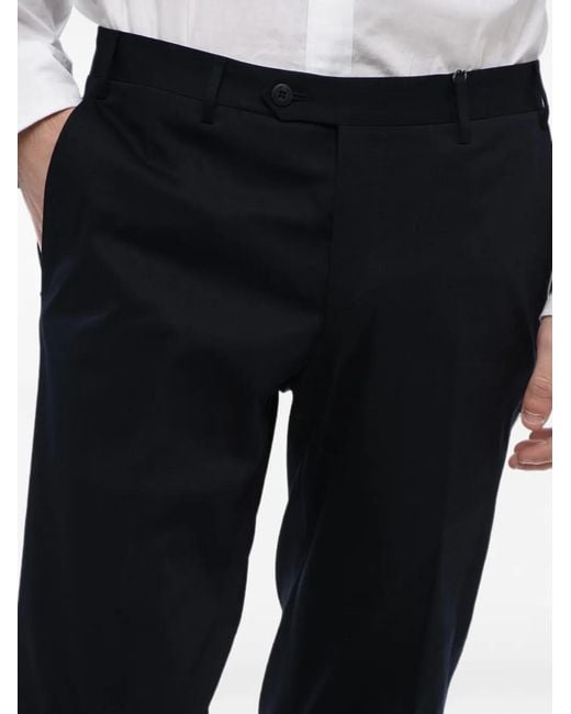 Corneliani Black Academy Slim-Fit Trousers for men