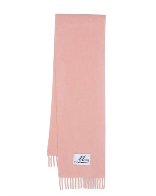 Marni Pink Alpaca-Wool-Blend Scarf