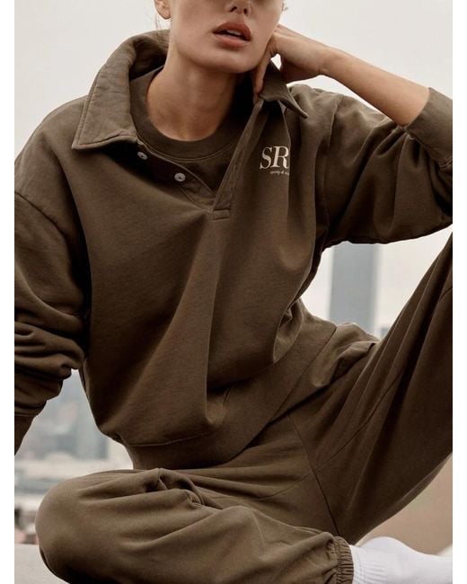Sporty & Rich Brown Upper East Side Track Pants