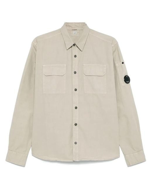 C P Company Natural Gabardine Shirt for men