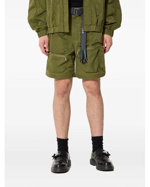 A.A.Spectrum光谱 Green Wadrian Belted Cargo Shorts for men