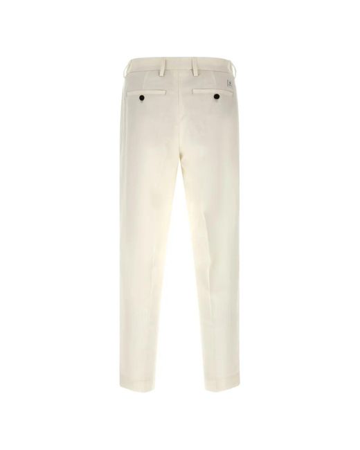 Department 5 White Gin Logo-Patch Trousers for men