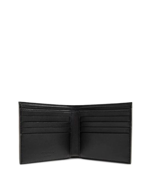 McQueen Gray Skull-Print Wallet for men
