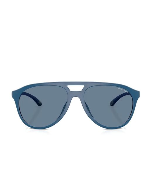ARMANI EXCHANGE Blue Pilot-Frame Sunglasses for men