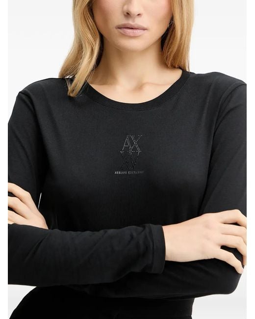 ARMANI EXCHANGE Black Long-Sleeve T-Shirt