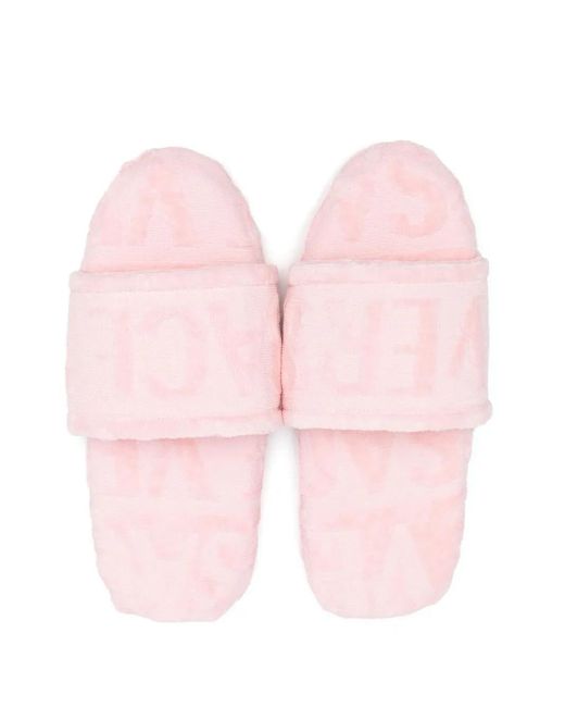 Versace Pink Allover Slippers