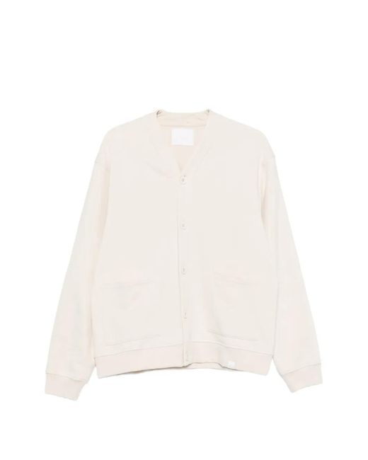 Woc White Seattle Button-Up Patch-Pocket Cardigan for men