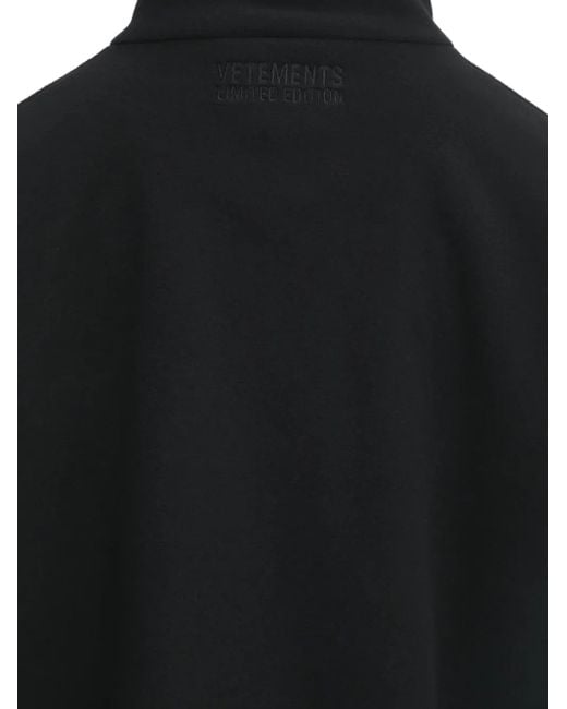 Vetements Black Logo-Embossed Zip-Up Jacket for men