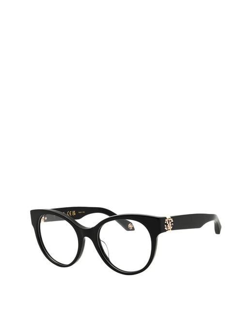 Roberto Cavalli Black Round-Frame Glasses