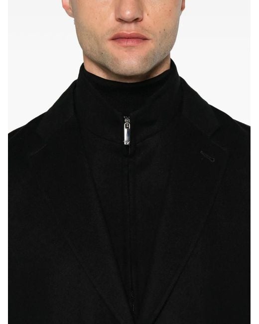 Emporio Armani Black Notched-Lapels Single-Breasted Jacket for men