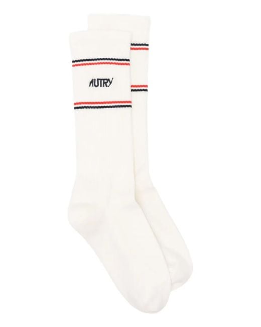 Calcetines de mezcla de algodón Maison Kitsuné de hombre de color White