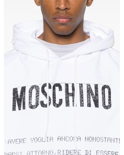 メンズ Moschino プリント パーカー White