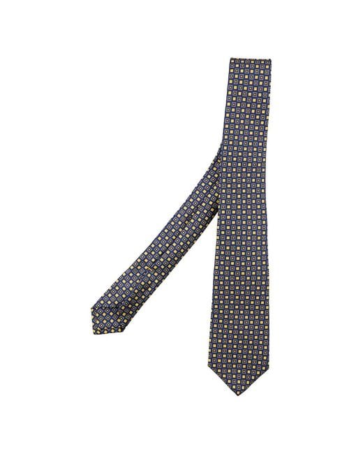 Kiton Multicolor Cravate À Motif Géométrique En Jacquard for men