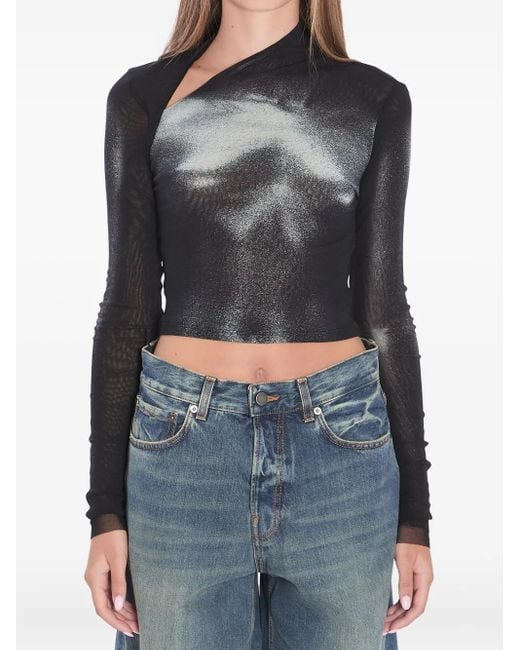 Haut Body Dust À Design Asymétrique Jean Paul Gaultier en coloris Gray