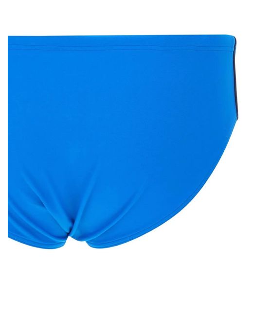 Mc2 Saint Barth Blue Logo-Patch Swim Trunks for men