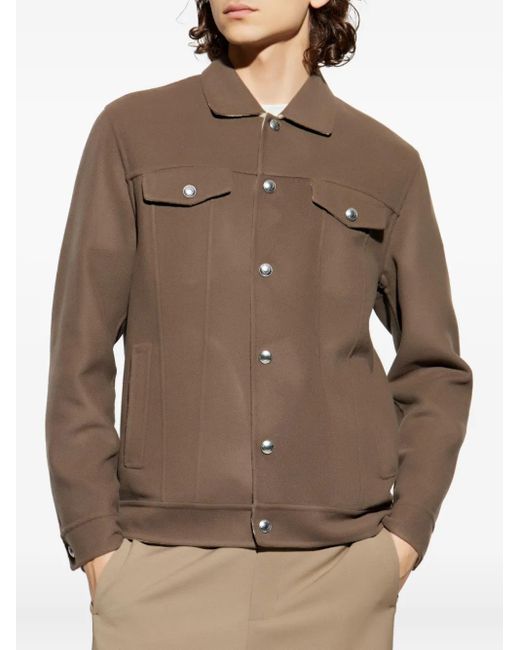 Eleventy Brown Buttoned Pocket Jacket for men