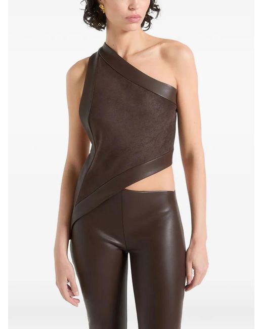Manière De Voir Black Asymmetric Backless Top