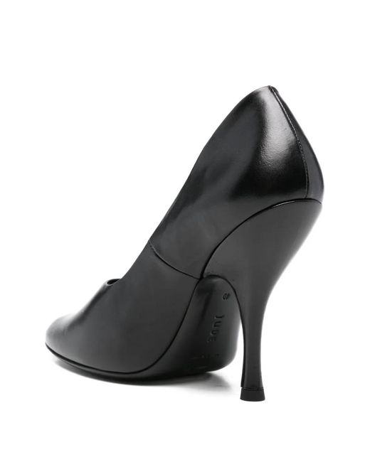 Jude Black Date Leather Pumps