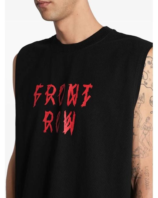 Camiseta sin mangas estampada Mugler de hombre de color Black