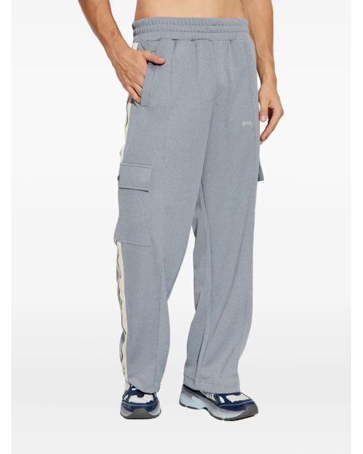 Palm Angels Blue Stripe Track Pants for men