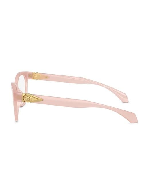 Versace Pink Medusa Head Square-Frame Glasses