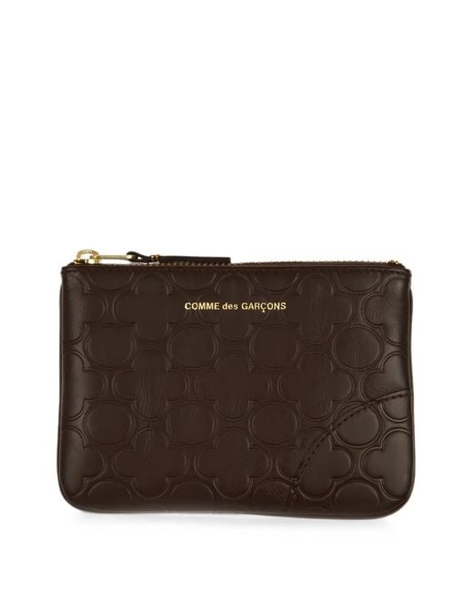 Comme des Garçons Brown Embossed Leather Wallet