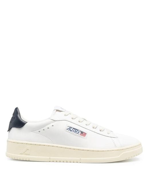 Autry White Dallas Low Leather Sneaker for men