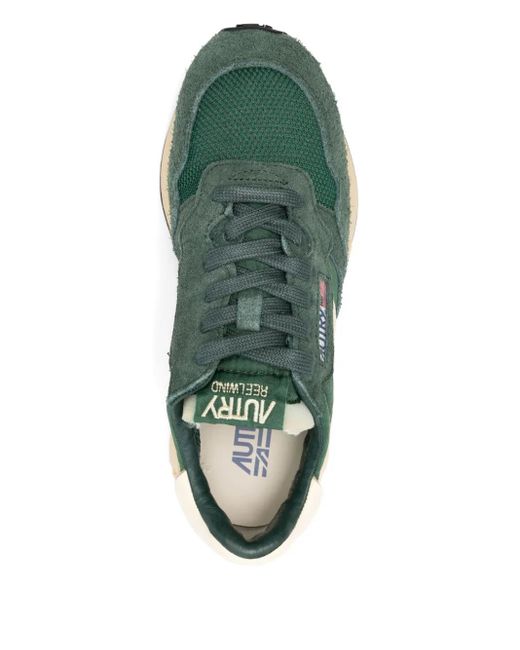 Autry Green Reelwind Suede Sneakers
