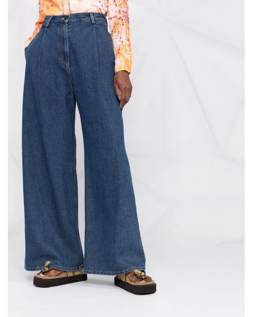 Forte Forte Denim Wide-leg High-waisted Jeans in Blue | Lyst Canada