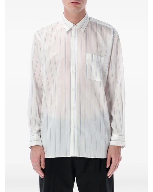 Comme des Garçons White Buttoned-Up Shirt for men