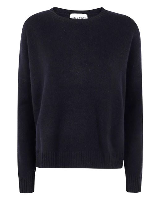 Kujten Blue Amelie Cashmere Crew-Neck Sweater
