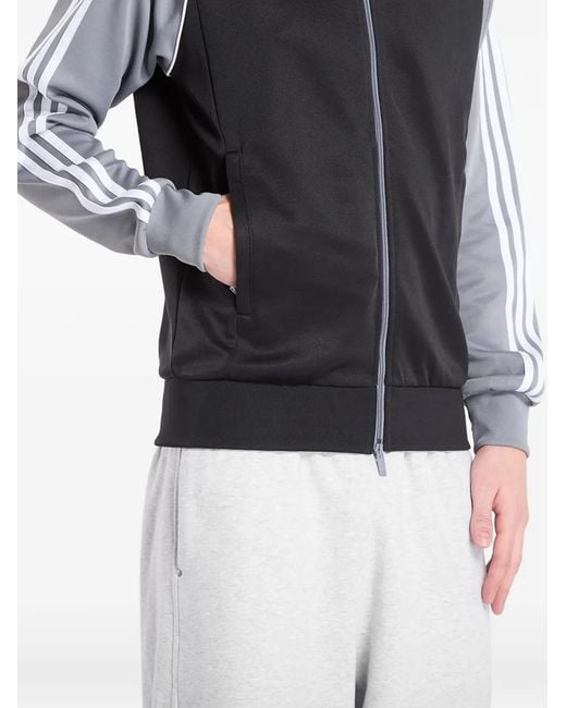 Adidas Black Three-Stripe Track Jacket for men