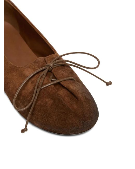 Marsèll Brown Girella Suede Ballet Flats