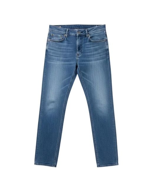 Siviglia Blue Whiskering-Effect Jeans for men