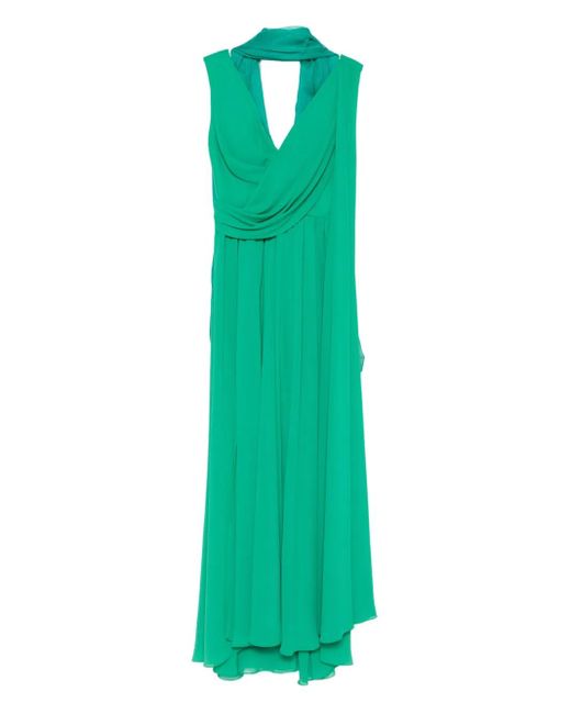 Abito Con Scollo Drappeggiato di Gemy Maalouf in Green