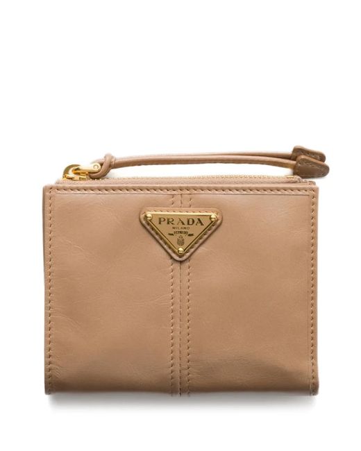 Prada Natural Small Leather Wallet