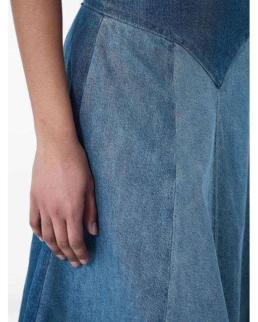 Levi's Blue Roper Panelled Midi Skirt