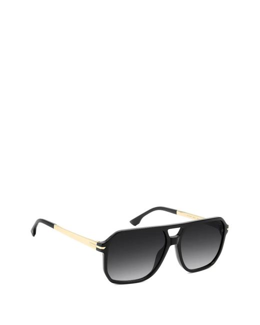 Victoria Beckham Black Pilot-Frame Sunglasses