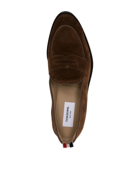 Mocasines penny Varsity Thom Browne de hombre de color Brown