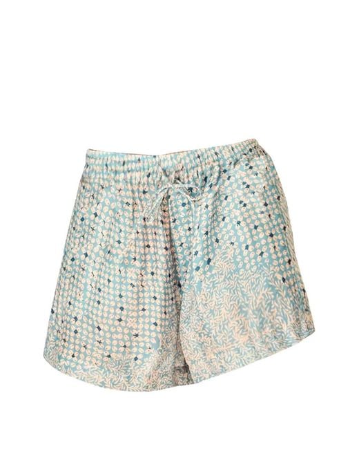 Natalie Martin Blue Jasper Printed Shorts
