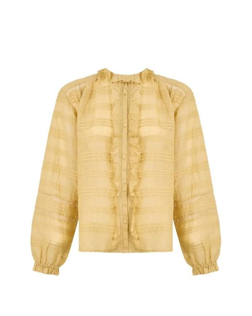 Isabel Marant Yellow Blouse Peline À Volants