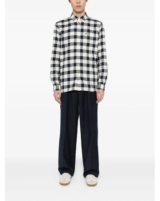 Lacoste Blue Wool Trousers for men